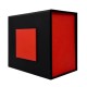 Подарочная картонная коробочка для часов Boxes 1000-0251, черно-красная упаковка