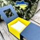 Подарункова картонна коробочка Boxes для годинника синьо-жовта з тризубом (1000-0258)