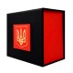 Boxes 1000-0259 Подарункова картонна коробочка для годинника чорно-червона з тризубом