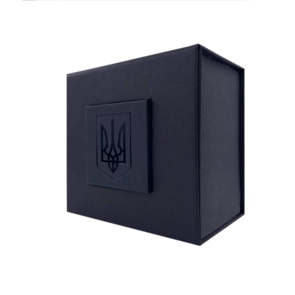 Подарункова коробочка Boxes Ukraine All Black для наручного годинника чорна