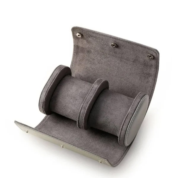 Коробка для двох годинників Boxes Roll Grey сірого кольору для зберігання та подорожей