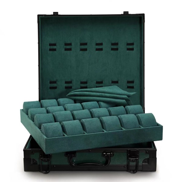 Кейс-чемодан Boxes для зберігання 24 годинників зелений (SKU: 1000-0285)