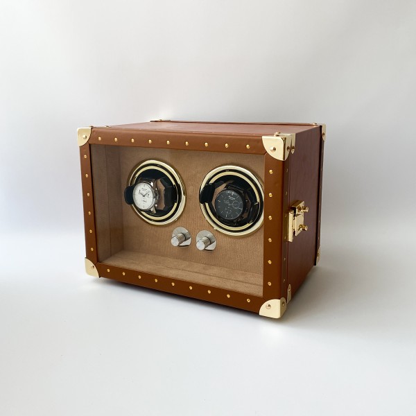 Коробка для двох годинників з автопідзаводом Boxes коричнева (1000-0296)