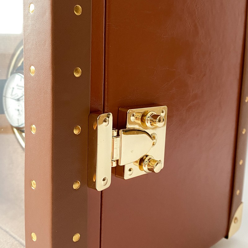 Коробка для годинника з автопідзаводом Boxes 1000-0297 коричнева дерев'яна для механічних годинників