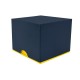 Подарочная коробочка для часов Boxes Soft-Touch Black Blue-Yellow черная с сине-желтым акцентом