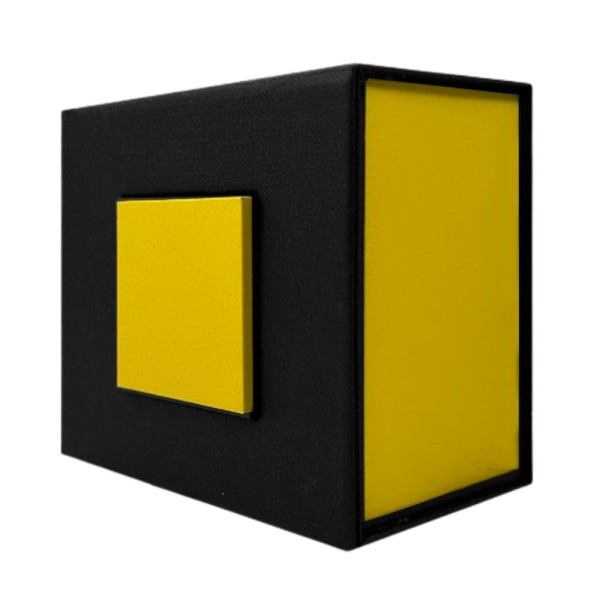 Подарочная картонная коробочка для часов Boxes черно-желтая (SKU: 1000-0336)
