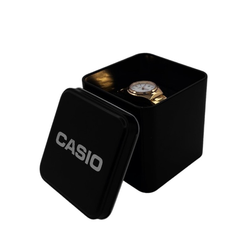 Коробочка металлическая квадратная Casio (1000-0345) — фирменный футляр Boxes для хранения часов