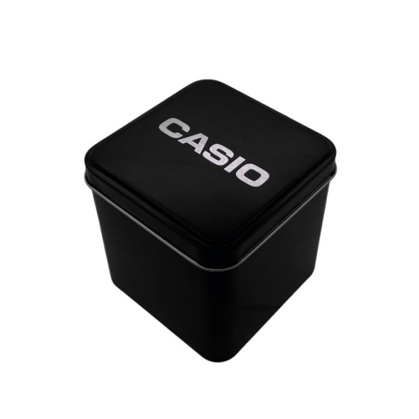 Коробочка металлическая квадратная Casio (1000-0345) — фирменный футляр Boxes для хранения часов
