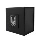 Подарункова картонна коробочка для годинника Boxes чорна з чорним тризубом (SKU: 1000-0354)