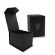 Коробочка для годинника Boxes чорна з чорним тризубом (1000-0356) — стильний футляр для зберігання