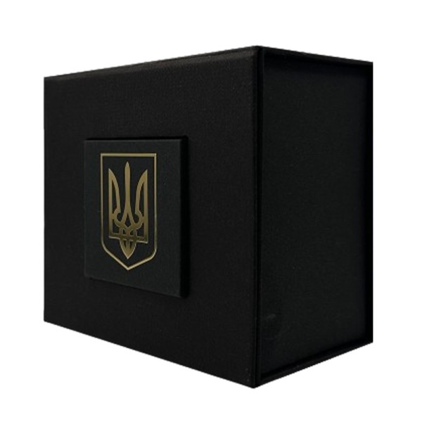 Подарочная картонная коробочка для часов Boxes черная с трезубом (1000-0368)