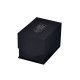 Подарункова коробочка для годинника Boxes 1023 чорна зі срібним гербом України Тризубом