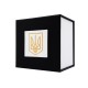 Подарункова коробочка Boxes для годинника чорно-біла з золотим тризубом (SKU: 1000-0374)