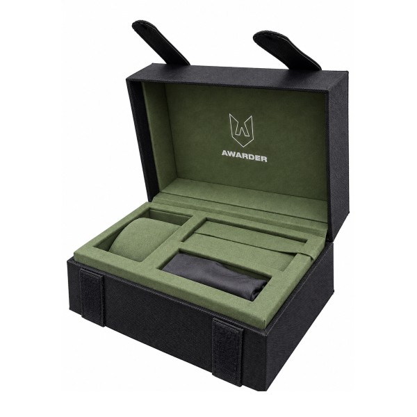 Картонная коробочка для часов AWARDER Black-Green (1000-0418) подарочная упаковка