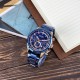 Мужские часы Curren 8355 Blue-Cuprum с хронографом и металлическим браслетом