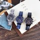 Мужские часы Curren 8355 Blue-Cuprum с хронографом и металлическим браслетом