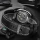 Мужские наручные часы Curren 8299 All Black с кварцевым механизмом и кожаным ремешком