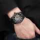 Мужские наручные часы Curren 8299 All Black с кварцевым механизмом и кожаным ремешком