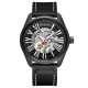 Мужские наручные часы Curren 8299 All Black с кварцевым механизмом и кожаным ремешком