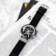 Мужские часы Curren 8329 Black-Silver с хронографом и кожаным ремешком