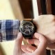 Мужские часы Curren 8329 Black-Brown с хронографом и кожаным ремешком
