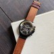 Мужские часы Curren 8329 Black-Brown с хронографом и кожаным ремешком