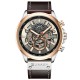 Мужские наручные часы Curren 8380 Black-Brown с хронографом и кожаным ремешком