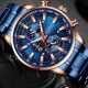 Мужские наручные часы Curren 8351 Blue-Cuprum с хронографом и календарем