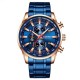 Мужские наручные часы Curren 8351 Blue-Cuprum с хронографом и календарем