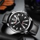 Мужские часы Curren 8379 Silver-Black с кварцевым механизмом и календарем