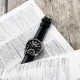 Мужские часы Curren 8379 Silver-Black с кварцевым механизмом и календарем