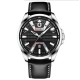 Мужские часы Curren 8379 Silver-Black с кварцевым механизмом и календарем