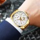 Мужские наручные часы Curren 8372 Gold-White с хронографом и металлическим браслетом
