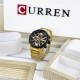 Мужские наручные часы Curren 8336 Gold-Black с хронографом и металлическим браслетом