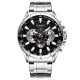 Мужские часы Curren 8363 Silver-Black с хронографом и металлическим браслетом
