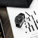 Мужские наручные часы Curren 8365 Silver-Black с серебристым корпусом и кожаным ремешком