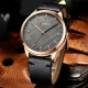 Мужские часы Curren 8386 Black-Gold-Gray с кварцевым механизмом и кожаным ремешком