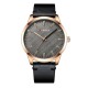Мужские часы Curren 8386 Black-Gold-Gray с кварцевым механизмом и кожаным ремешком