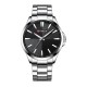 Мужские часы Curren 8407 Silver-Black с металлическим браслетом и минеральным стеклом