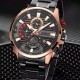 Мужские часы Curren 8415 Black-Gold с хронографом и металлическим браслетом