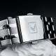 Мужские часы Curren 8422 Silver-Black со стальным браслетом и минеральным стеклом