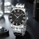 Мужские часы Curren 8422 Silver-Black со стальным браслетом и минеральным стеклом