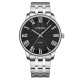 Мужские часы Curren 8422 Silver-Black со стальным браслетом и минеральным стеклом