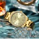 Женские часы Curren 9088 Gold-Gold в классическом стиле с золотистым браслетом