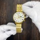 Мужские часы Curren 8427 Gold-White с хронографом и металлическим браслетом
