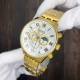 Мужские часы Curren 8427 Gold-White с хронографом и металлическим браслетом