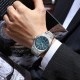 Мужские часы Curren 8439 Silver-Blue из нержавеющей стали с синим циферблатом