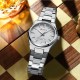 Мужские классические часы Curren 8439 Silver-White с серебристым браслетом и белым циферблатом