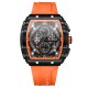 Мужские наручные часы Curren 8442 Black-Orange с хронографом и силиконовым ремешком