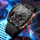 Мужские наручные часы Curren 8442 Gold-Black с хронографом и силиконовым ремешком